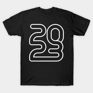 2023 white outline T-Shirt